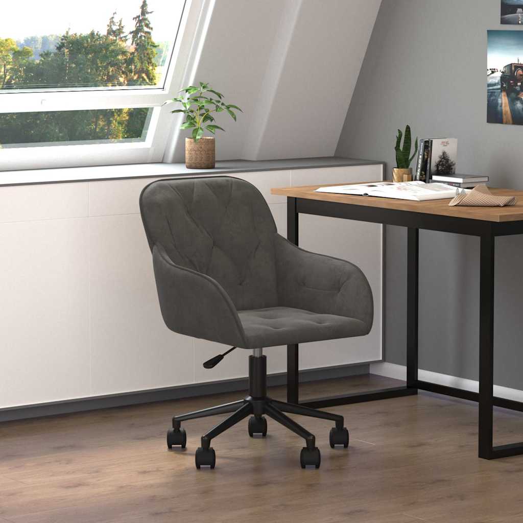 Bürostuhl Drehbar Dunkelgrün Samt