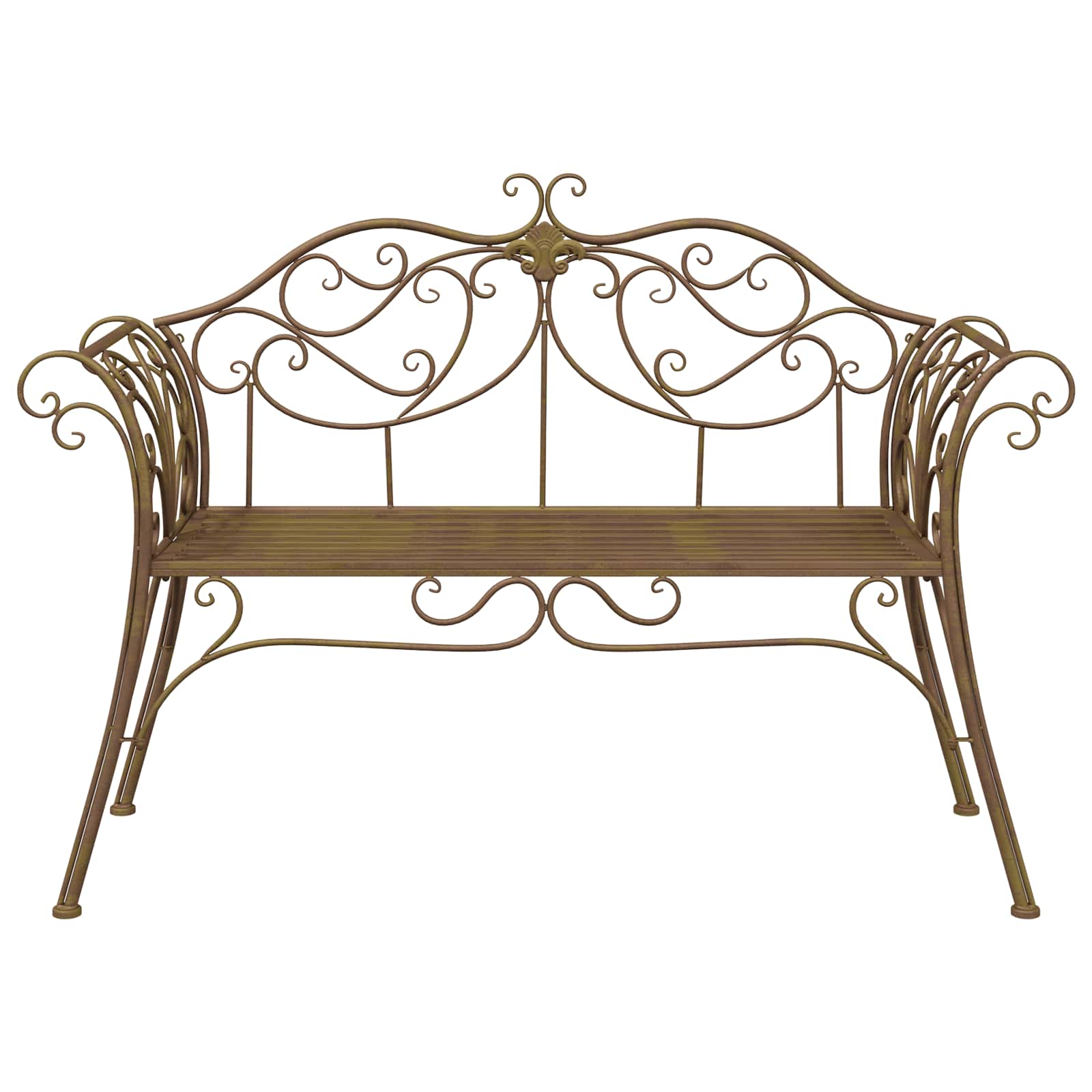 Gartenbank 2-Sitzanzahl 114 x 56,5 x 90 cm Stahl Silber Grau