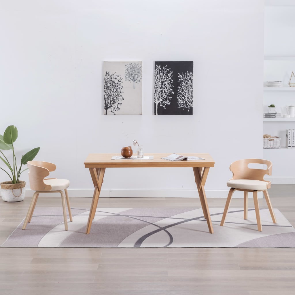 Esszimmerstühle 4 Stk. Braun Bugholz und Kunstleder