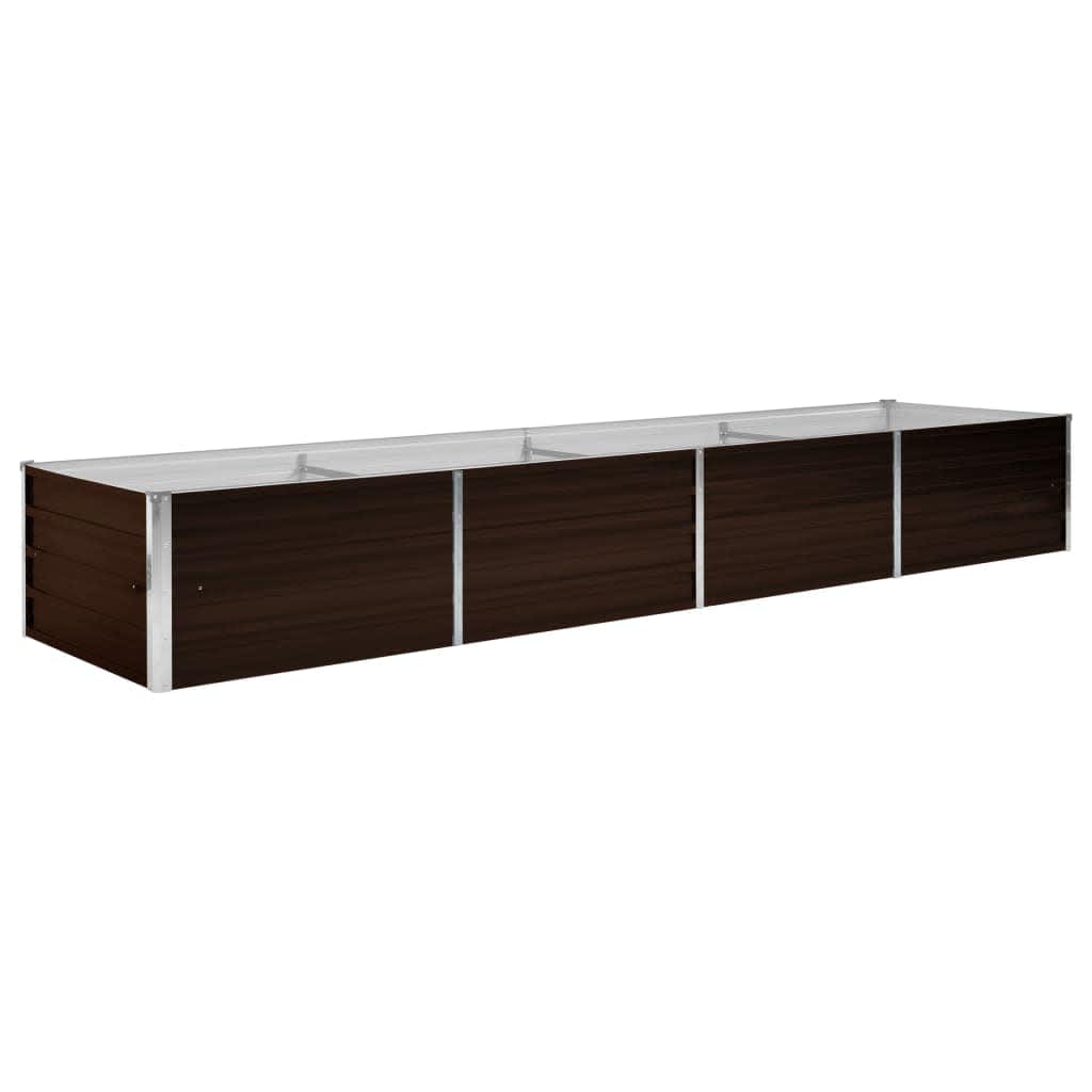 Hochbeet Braun 160 x 80 x 77 cm Verzinkter Stahl