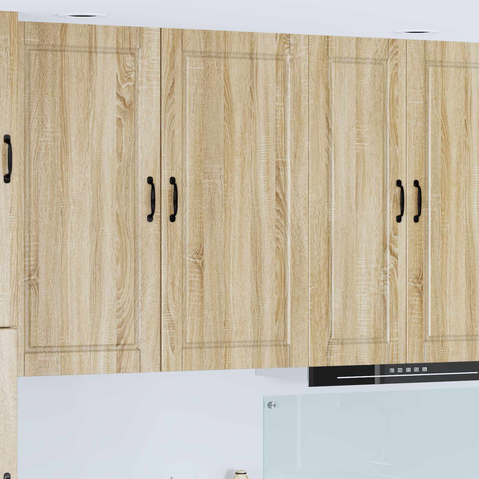 Herdumbauschränke 2 Stk. Porto Weiß Holzwerkstoff