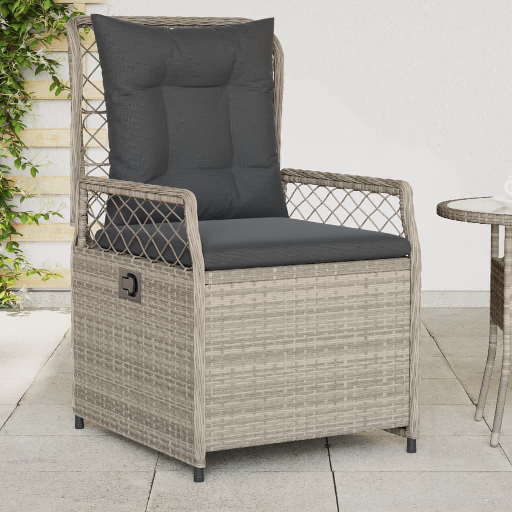 Gartensessel 2 Stk. Verstellbar Schwarz Poly Rattan