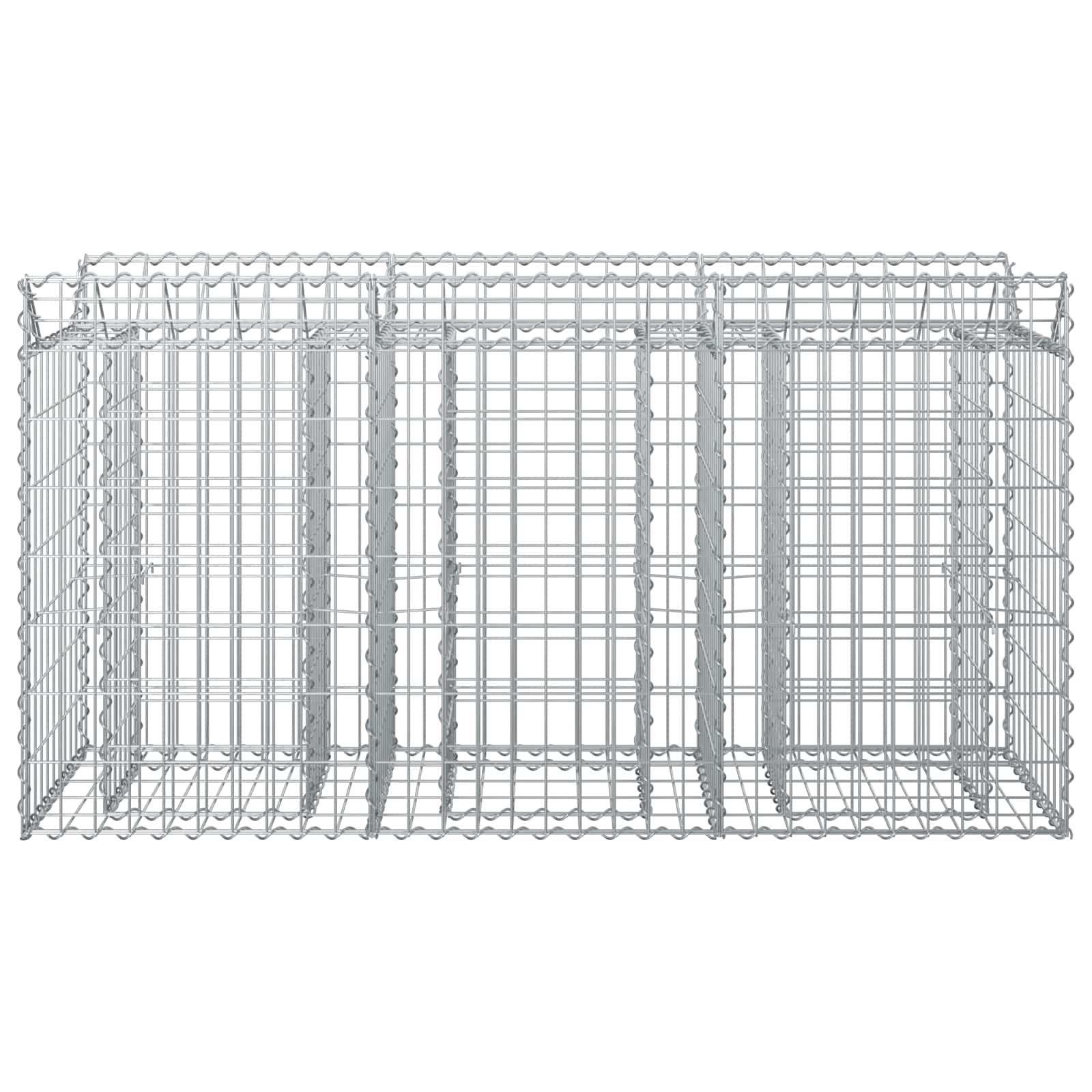 Gabionen-Hochbeet 2 pcs Silber