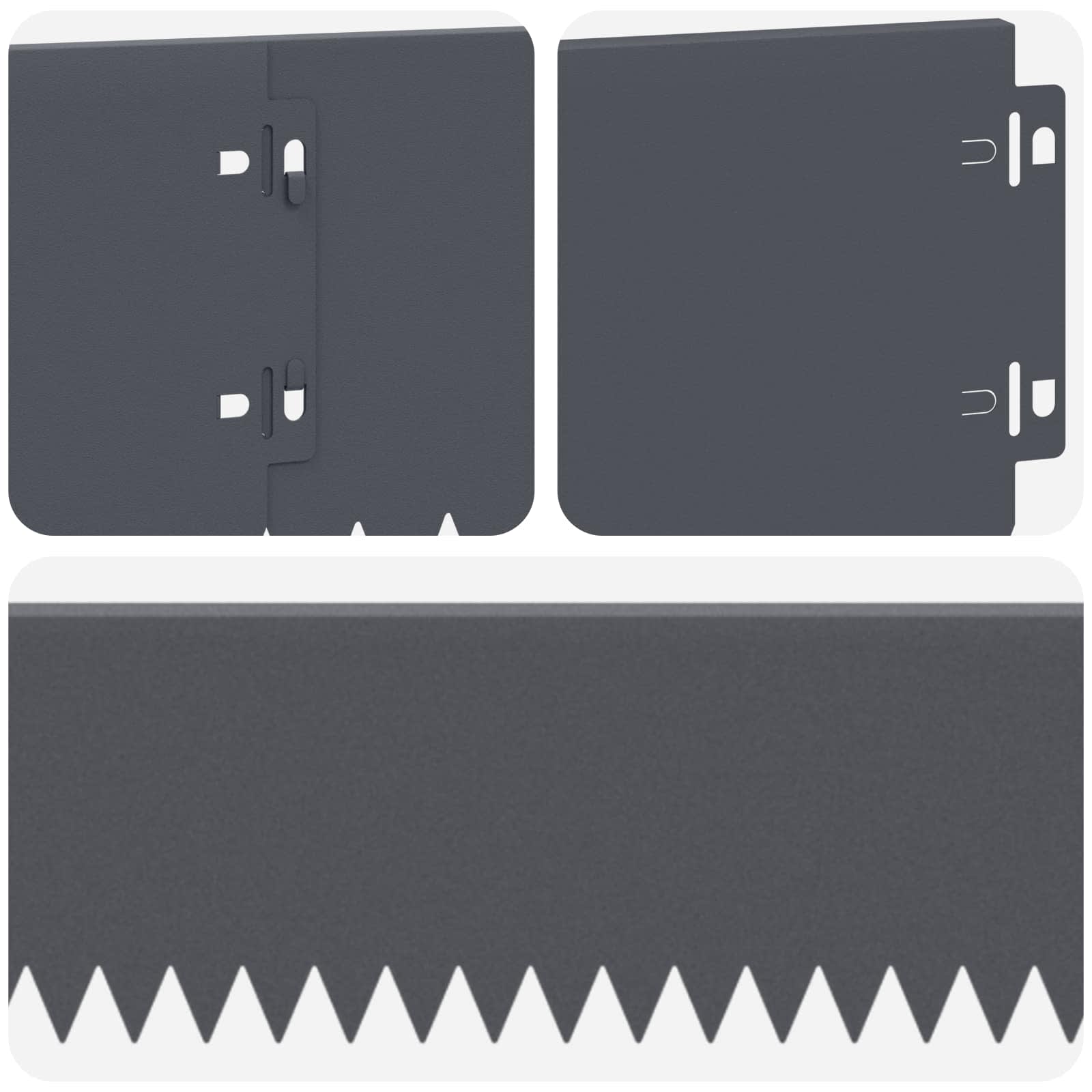 Raseneinfassung 10 pcs 103 x 10 cm Stahl Schwarz