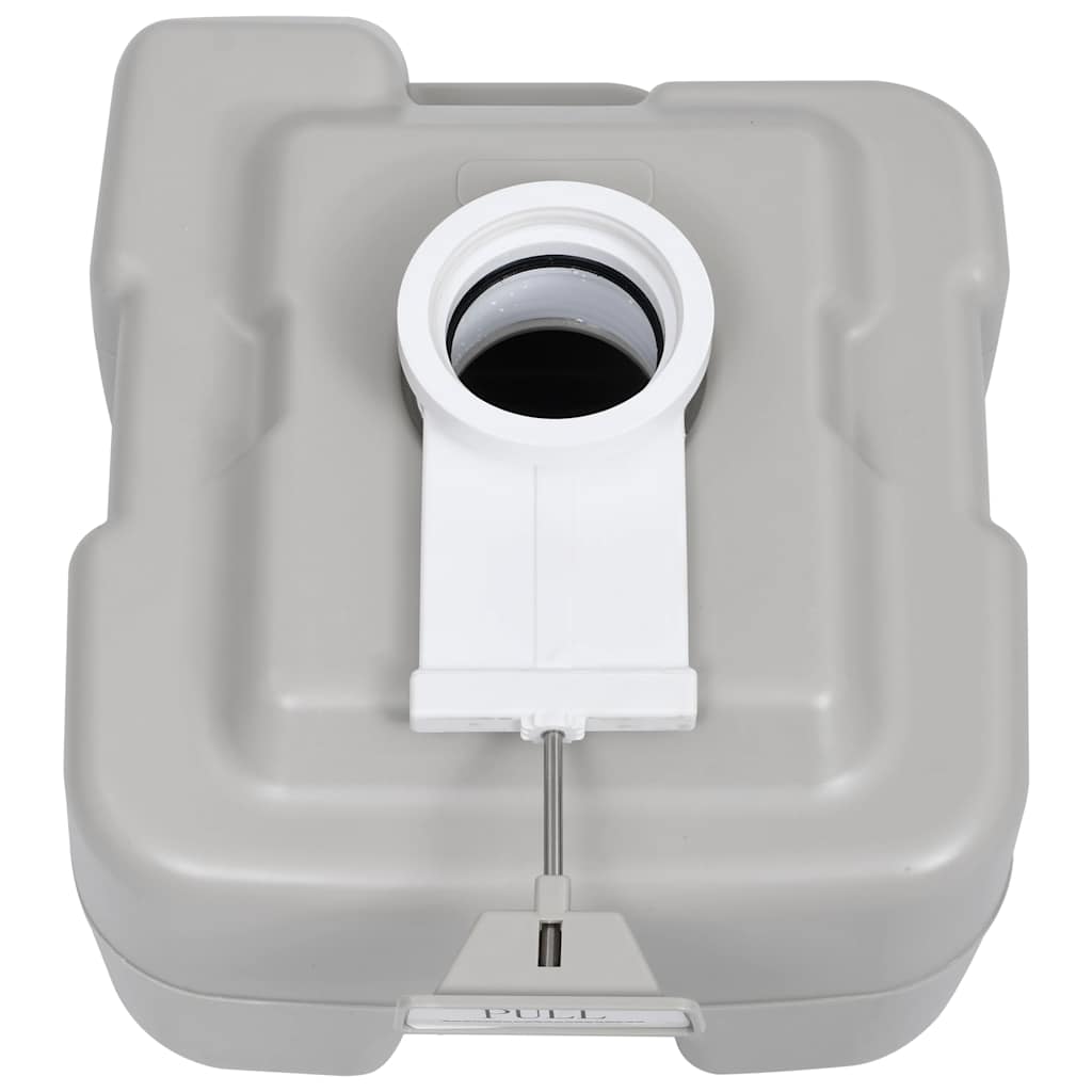 Camping-Toilette Grau und Weiß 41,5 x 36,5 x 30 cm Polyethylen
