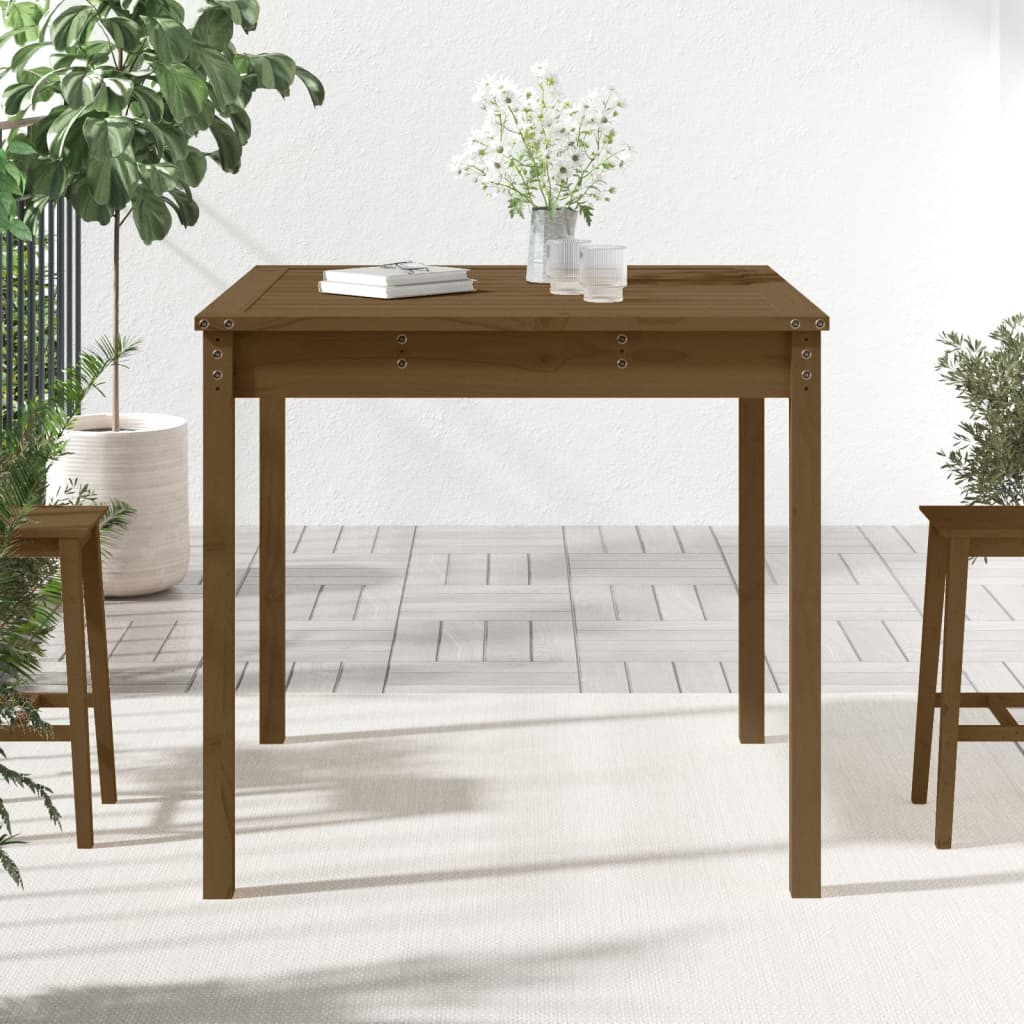 Gartentisch 82,5x82,5x76 cm Massivholz Kiefer