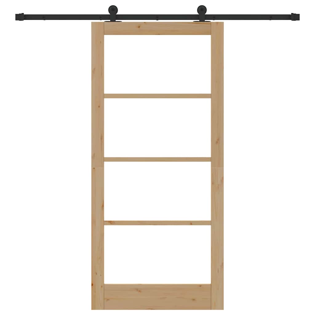 Schiebetür ORKDAL Natürlich und Schwarz 61 x 198,5 cm