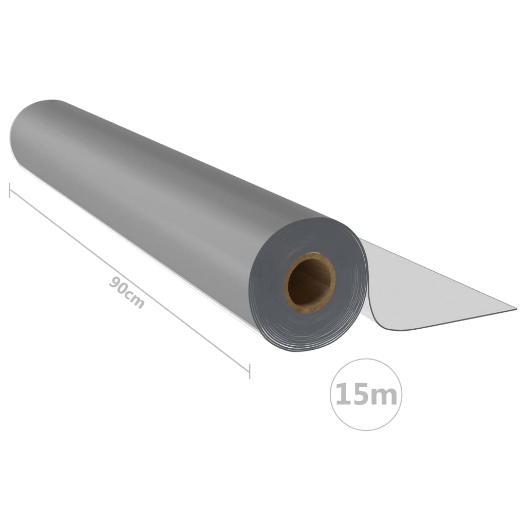 Tischfolie-Rolle Transparent 0,9x15 m 1,6 mm PVC