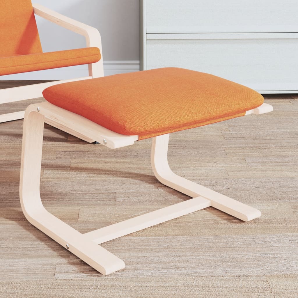 Fußhocker Creme 51x41x40 cm Stoff