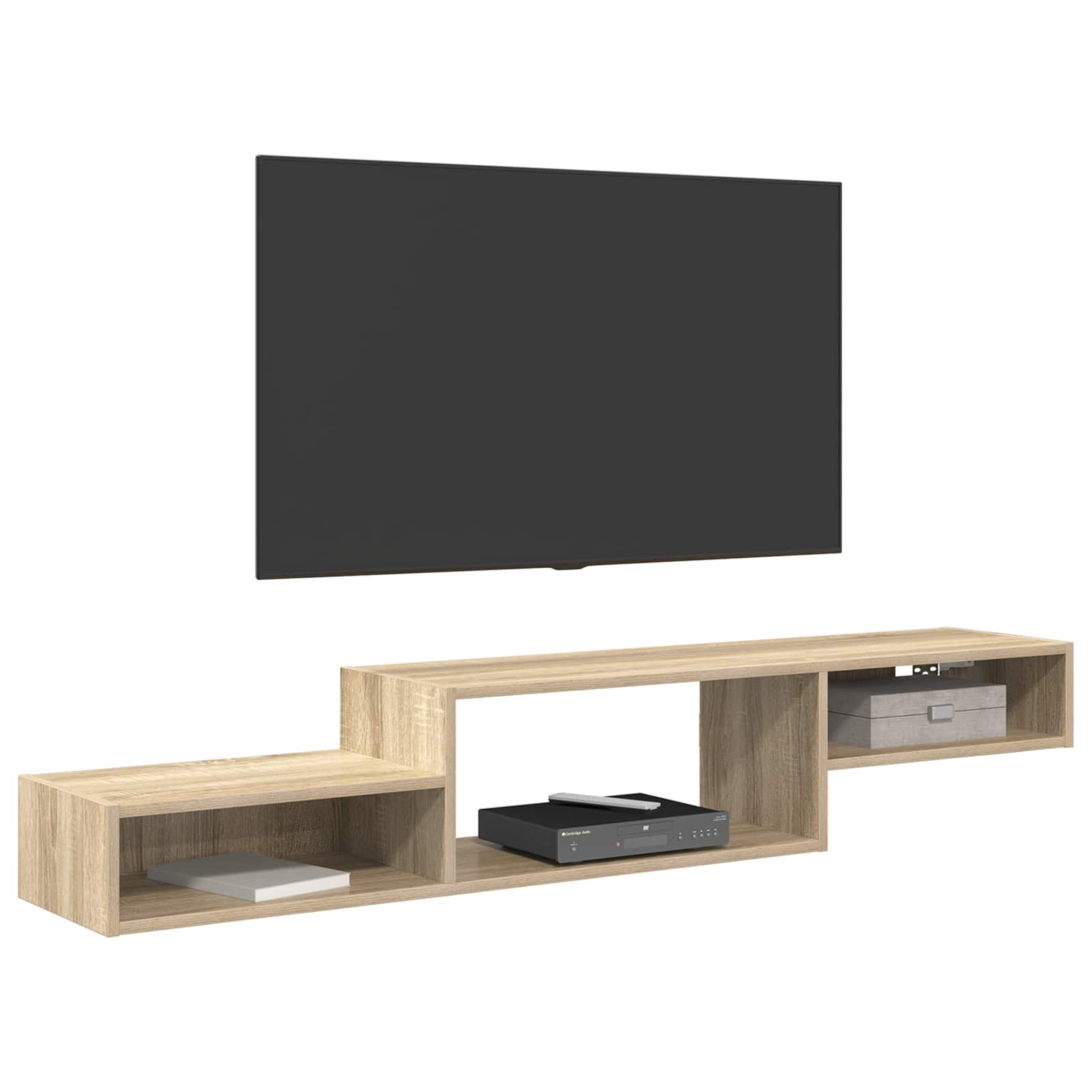 Wandmontierter TV-Schrank Wandhalterung Weiß 150 x 28 x 26 cm