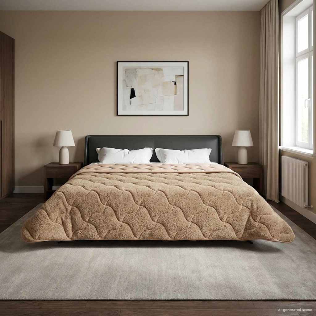 Winterbettdecke Gepolstert Anthrazit 135 x 200 cm
