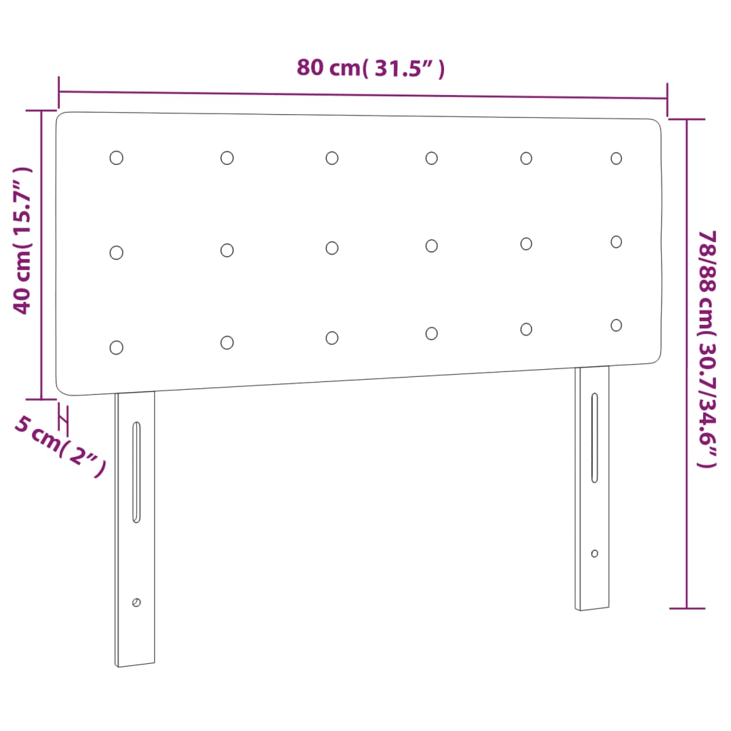 Kopfteil Hellgrau 80x5x118/128 cm Stoff