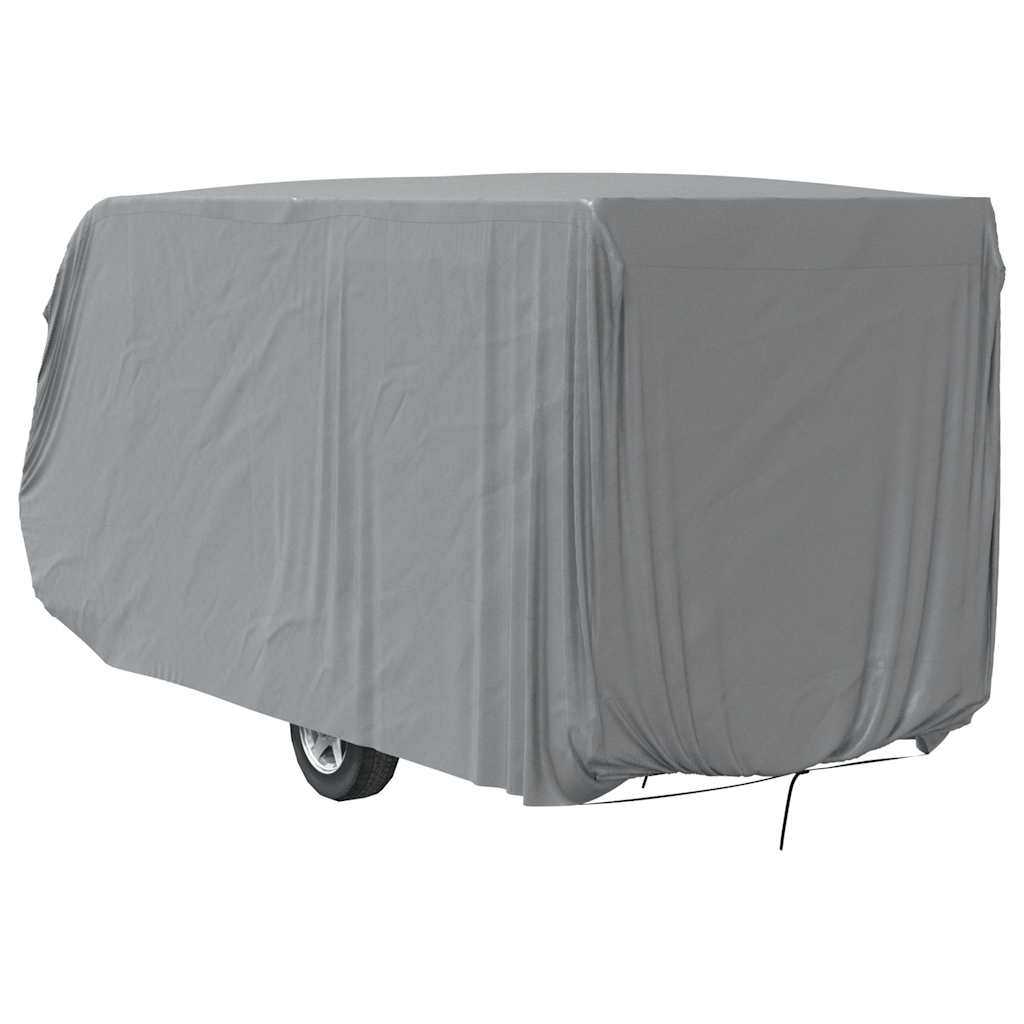 Schutzhülle für Wohnwagen Grau 460x250x220 cm Vliesstoff