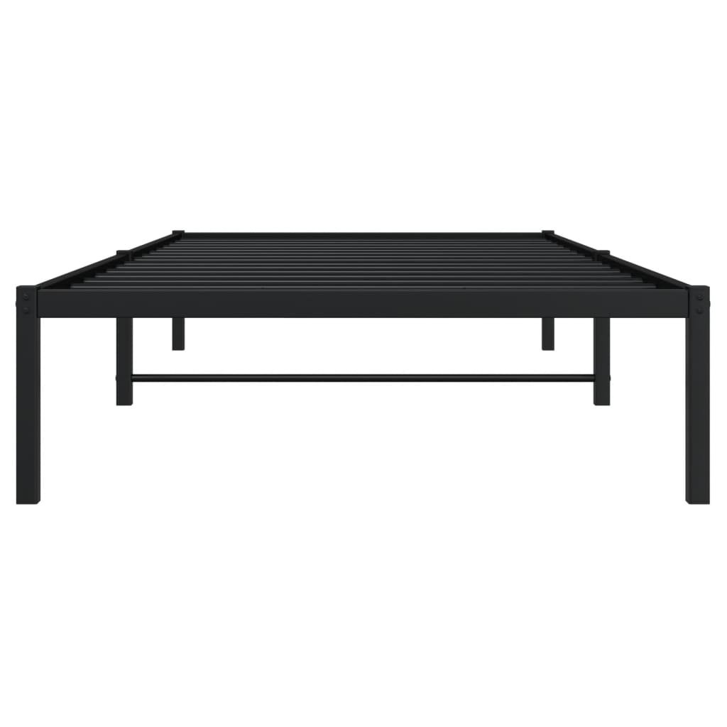 Bettgestell Metall Schwarz 75x190 cm