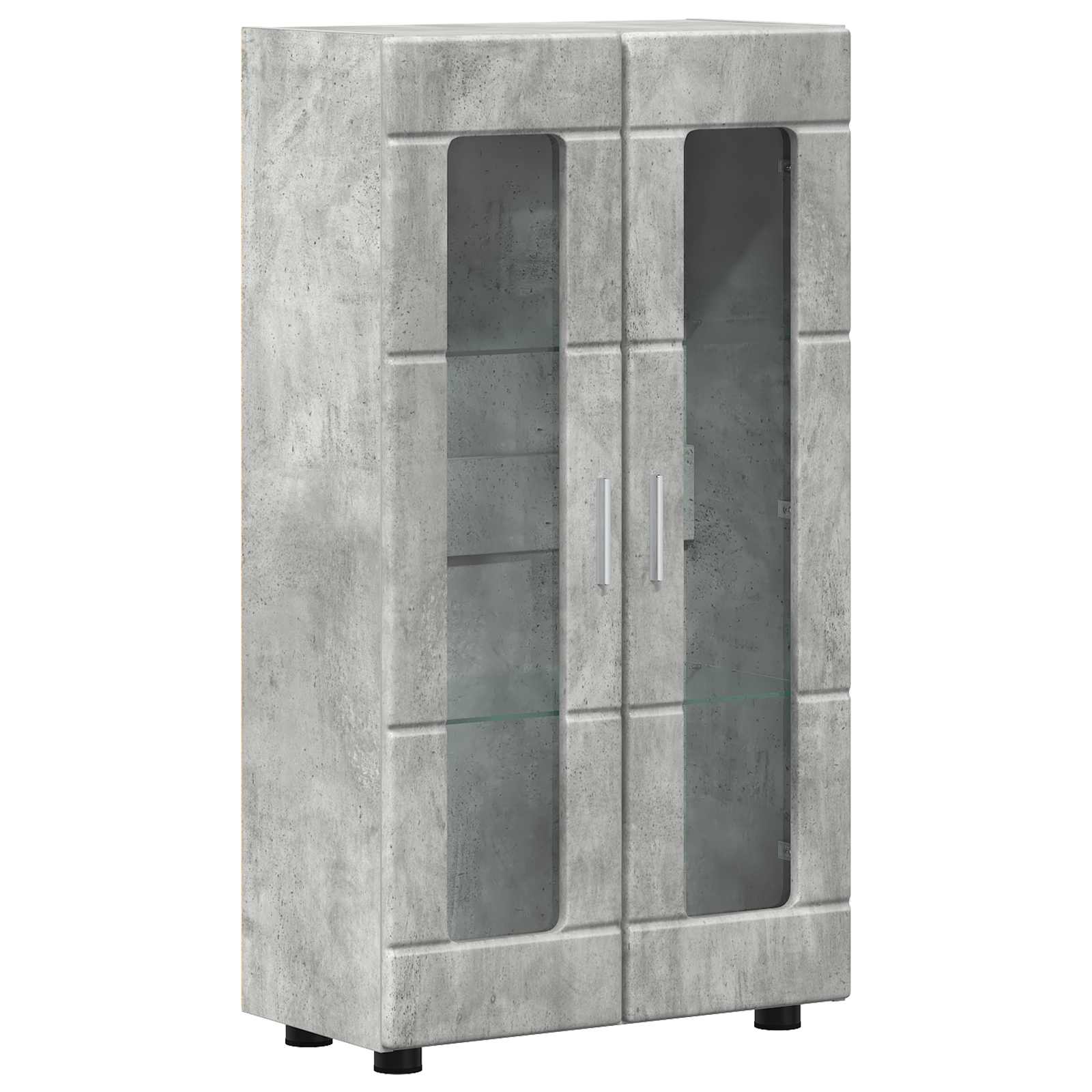 Highboard mit Regal FLORIN Weiß 60 x 35 x 182 cm Holzwerkstoff