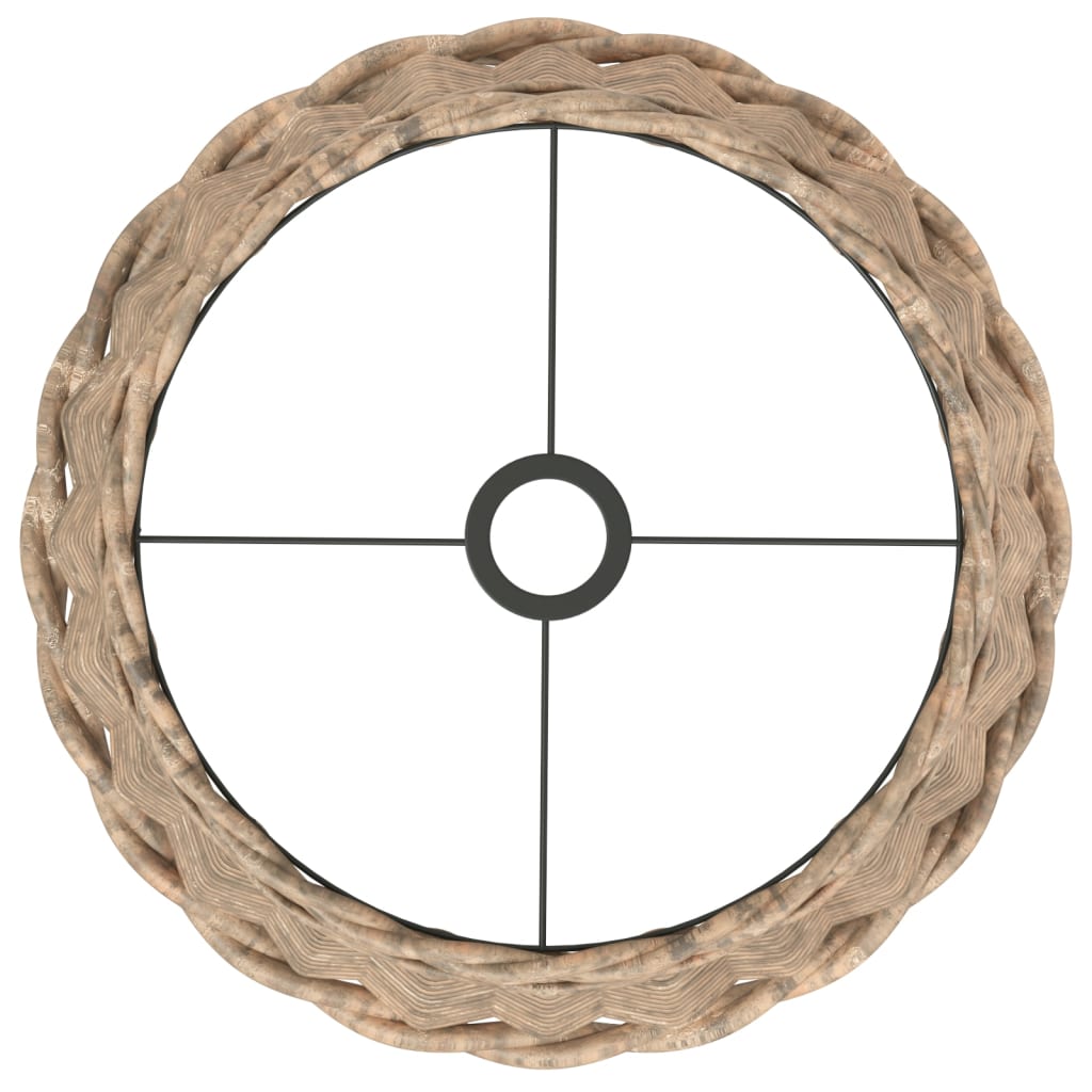 Lampenschirm Weiß Ø15x12 cm Korbweide
