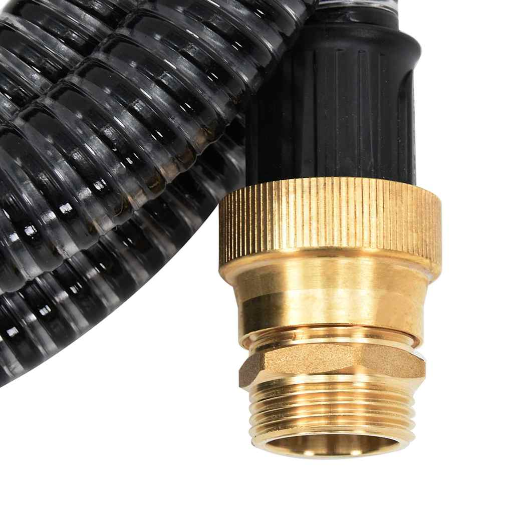 Saugschlauch mit Messing-Anschlüssen Grün 1,1" 3 m PVC