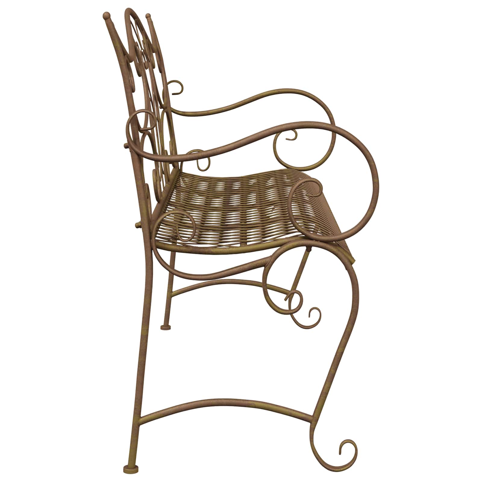 Gartenbank 2-Sitzanzahl 114 x 56,5 x 90 cm Stahl Silber Grau