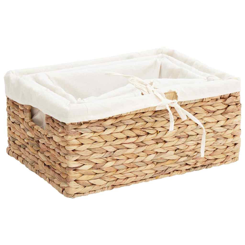 Aufbewahrungskörbe 3 pcs Natur Wasserhyazinthe