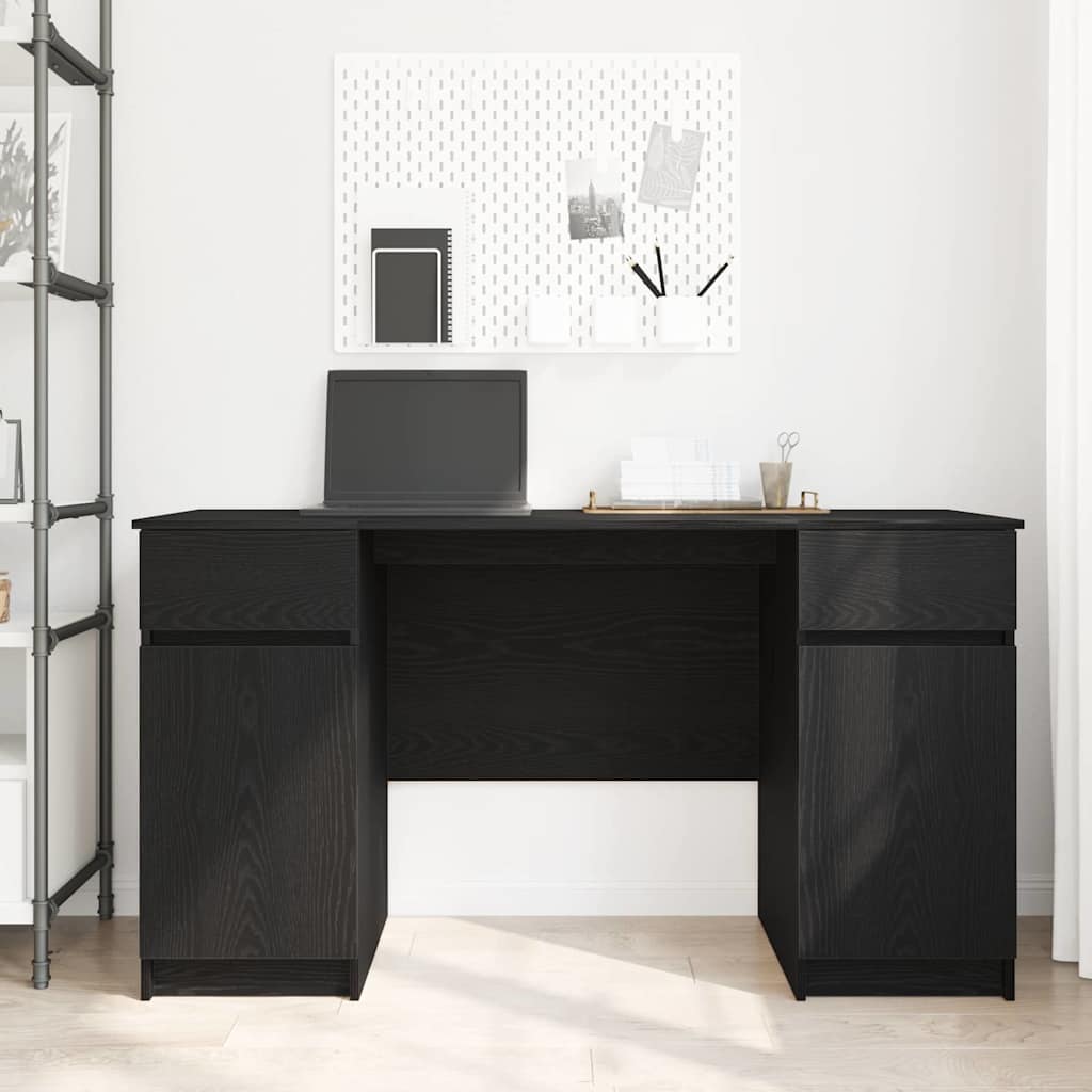 Schreibtisch mit Schubladen Weiß 140 x 49 x 76 cm Holzwerkstoff