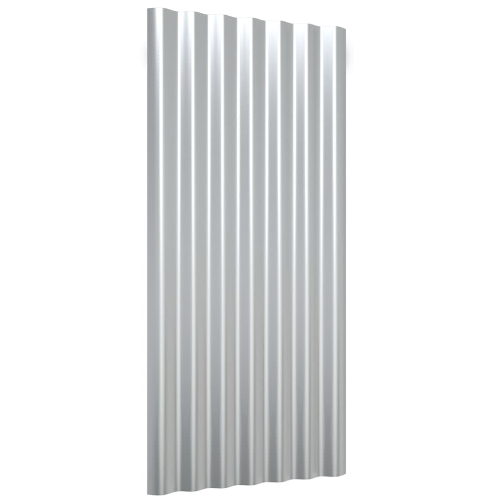 Dachpaneele 12 Stk. Verzinkter Stahl Grün 100x36 cm