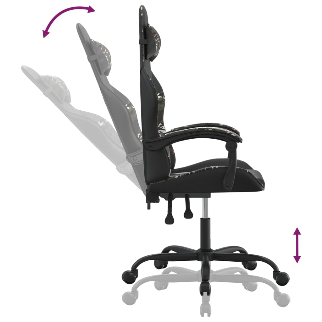Gaming-Stuhl Drehbar Schwarz und Rot Kunstleder