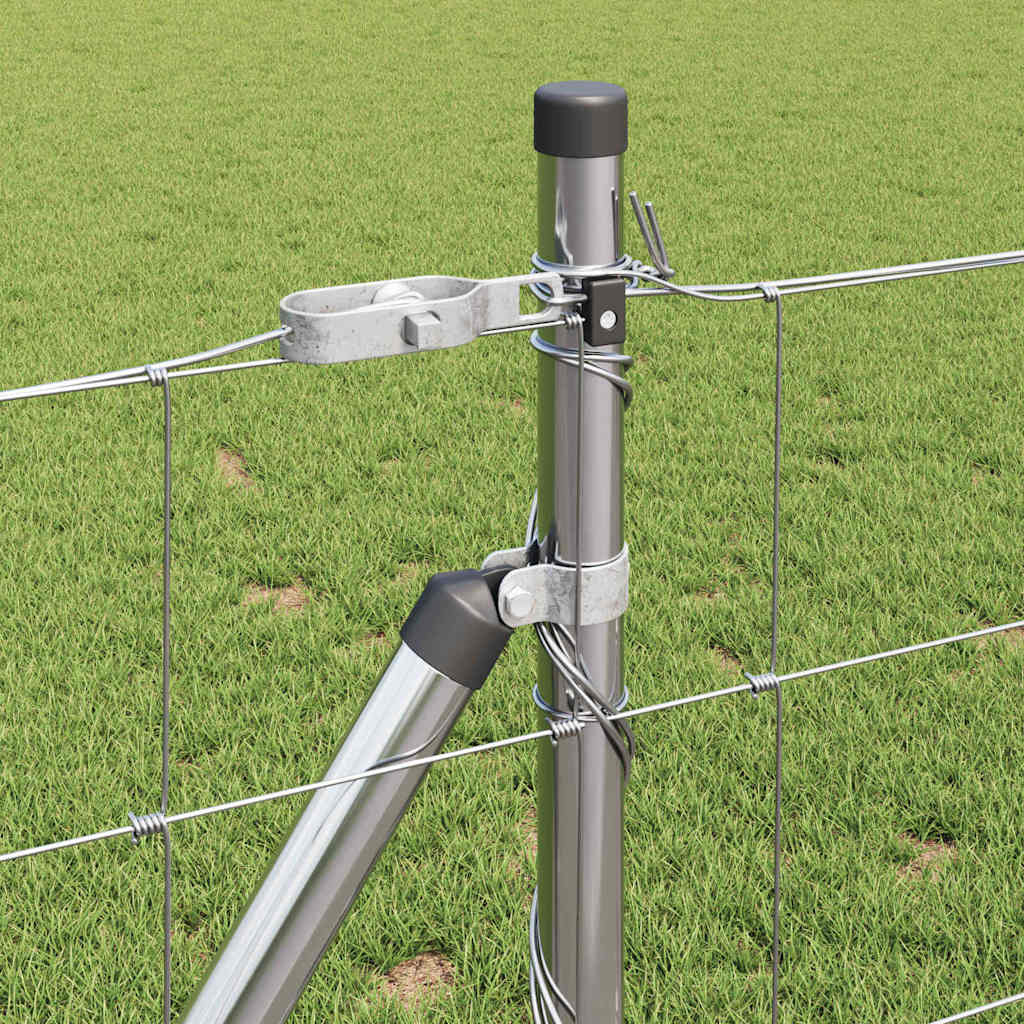 Ground Fix Geschweißter Drahtzaun 25 x 0,8 m Silber Netz