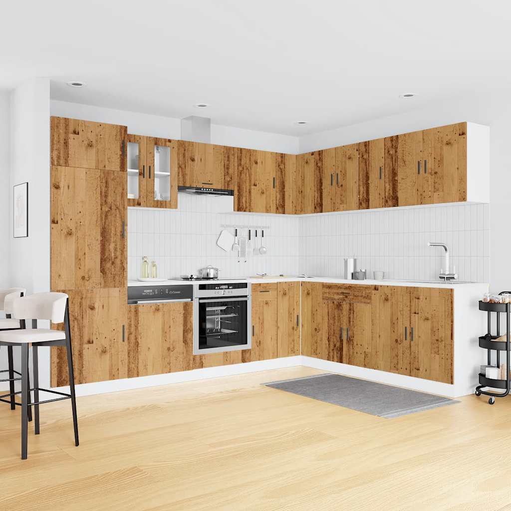 14-tlg. Küchenschrank-Set Porto Weiß Holzwerkstoff