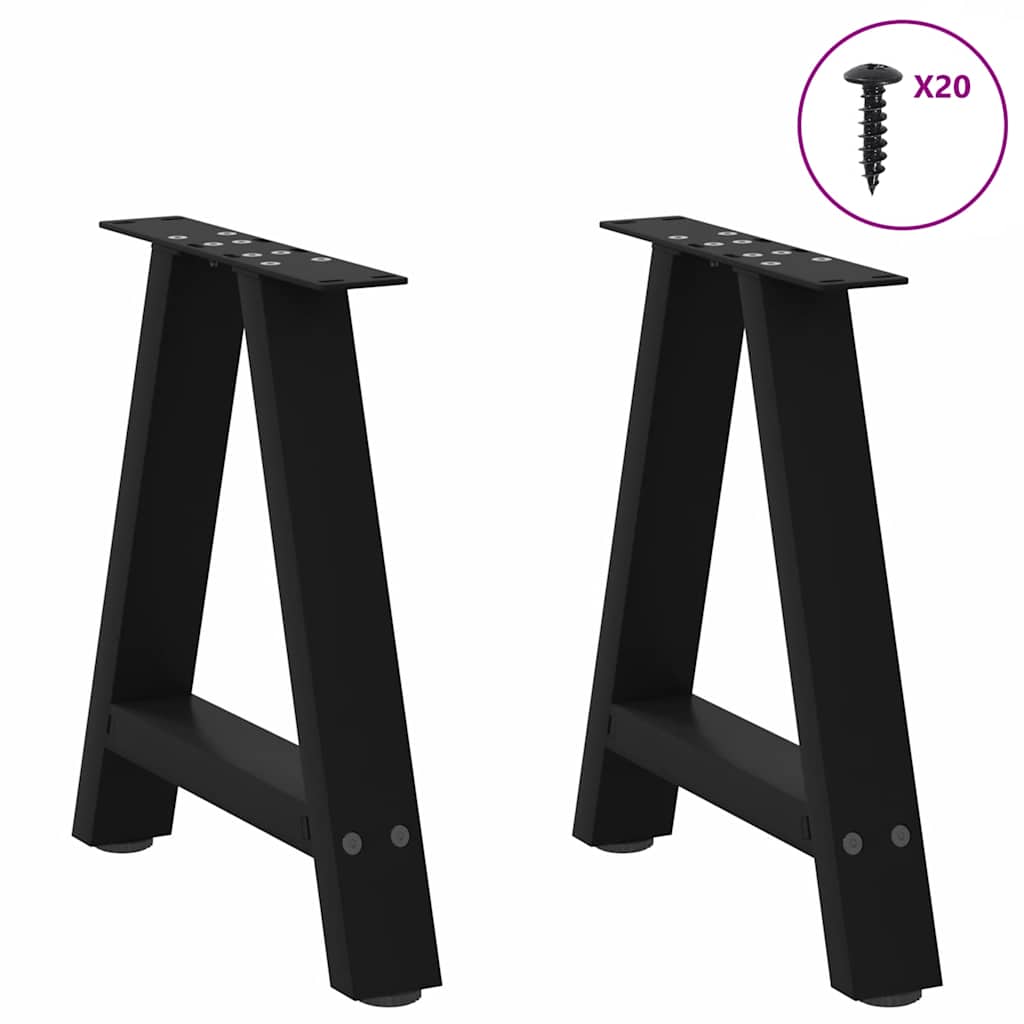 Couchtischbeine A-Form 2 Stk. 30x(30-31) cm Stahl