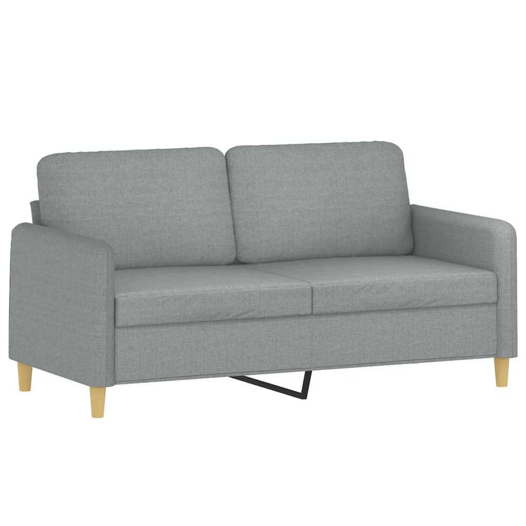 2-Sitzer-Sofa mit Zierkissen Braun 120 cm Stoff