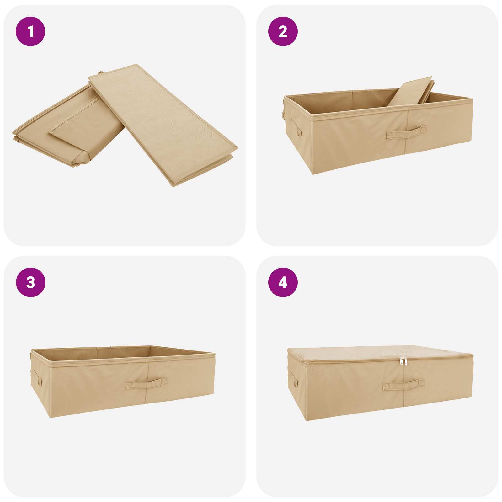 Aufbewahrungsbox Stoff 50x30x25 cm Anthrazit