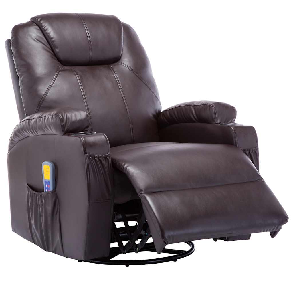 Massage-Schaukelsessel Schwarz Kunstleder