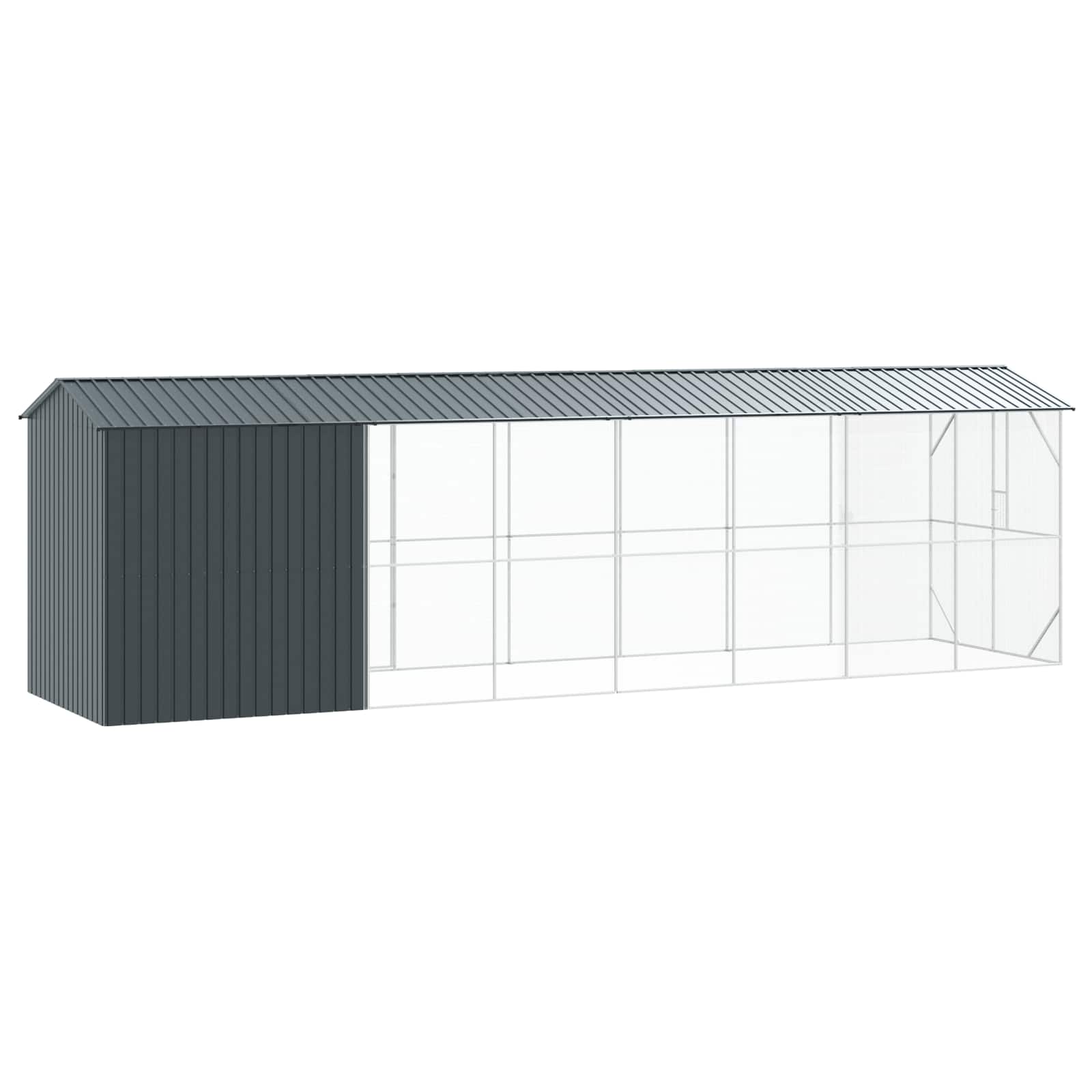 Vogelkäfig Anthrazit 422 x 103 x 142 cm Verzinkter Stahl