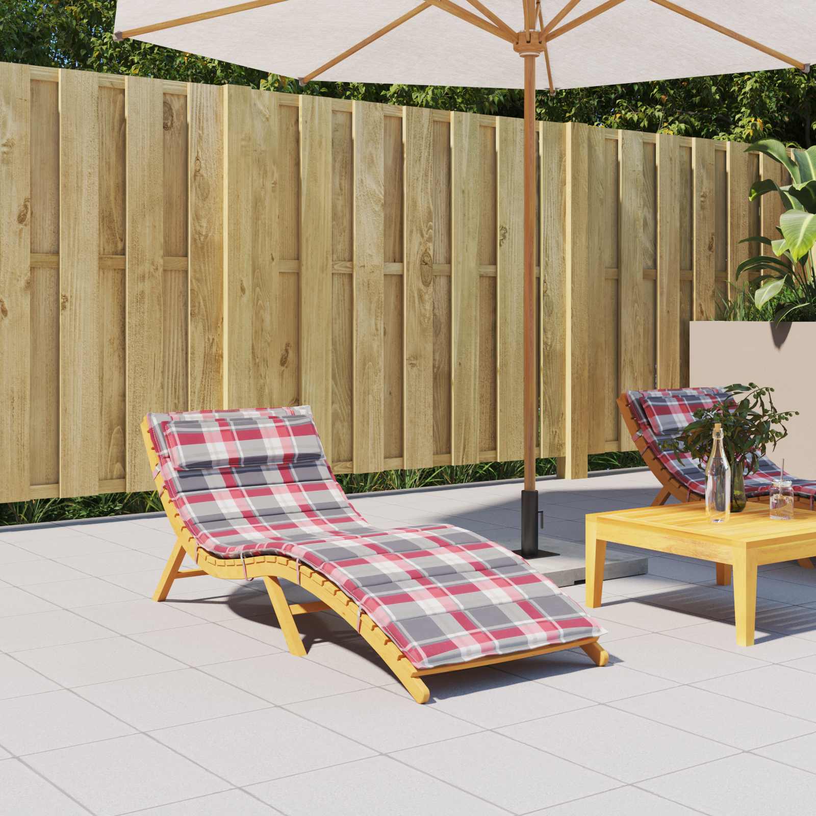 Sonnenliegen-Auflage Grau 180x60x4 cm Oxford-Gewebe