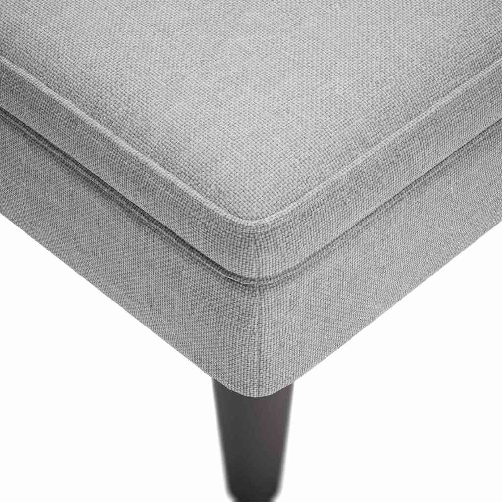 Chaiselongue mit Kissen und Rechter Armlehne Schwarz Stoff