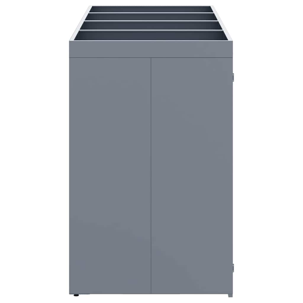 Mülltonnenbox für 2 Tonnen Schwarz 138x79x117 cm Stahl
