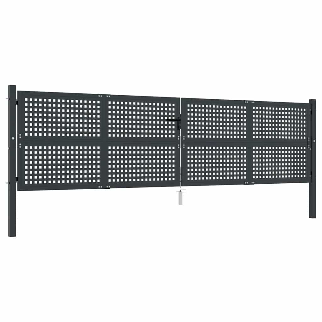 Gartentor Anthrazit 100x75 cm Stahl