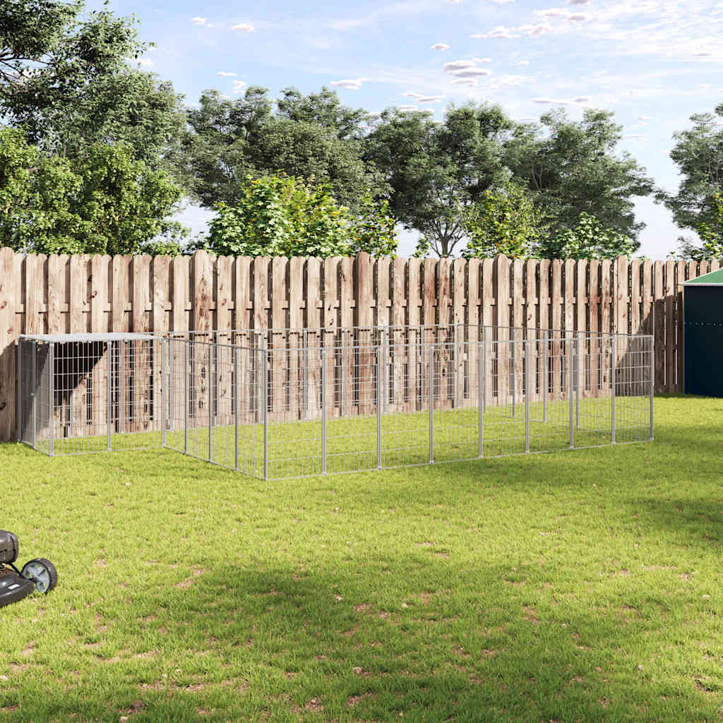 Hundezwinger Schwarz 4,84 m² Stahl
