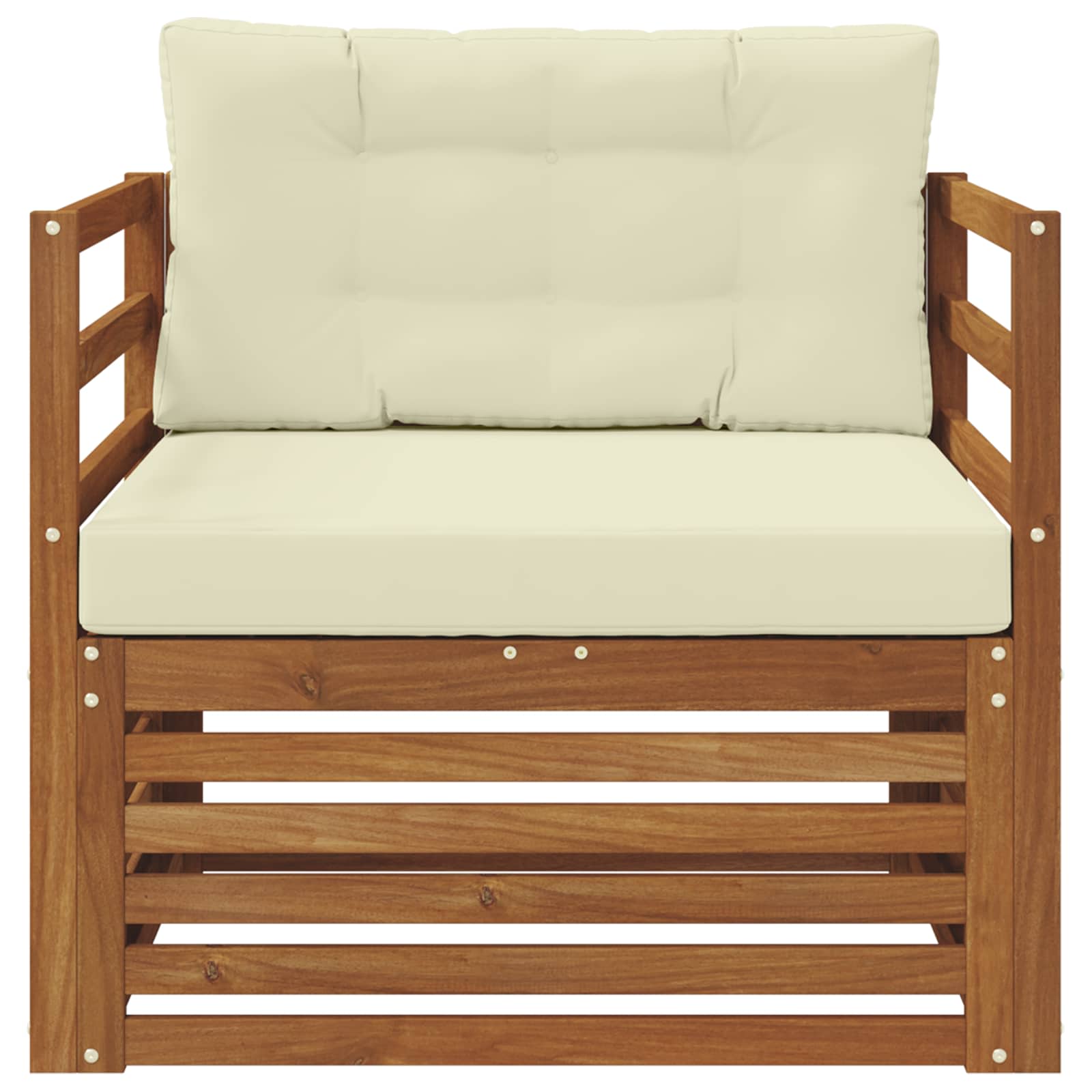 2 Stück Outdoor-Sofa Natur
