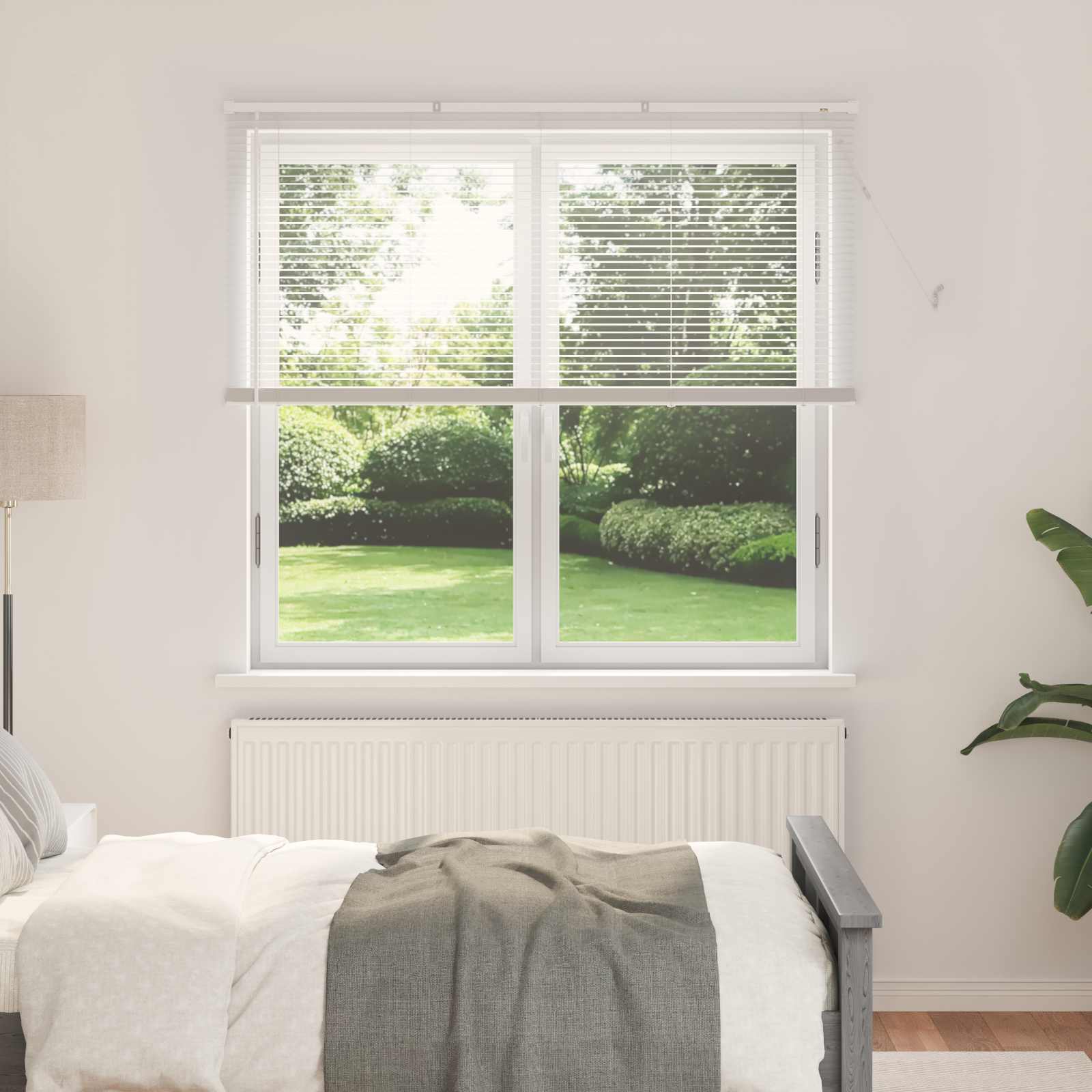 Jalousie Silber Grau 150 x 40 cm 25 mm PVC
