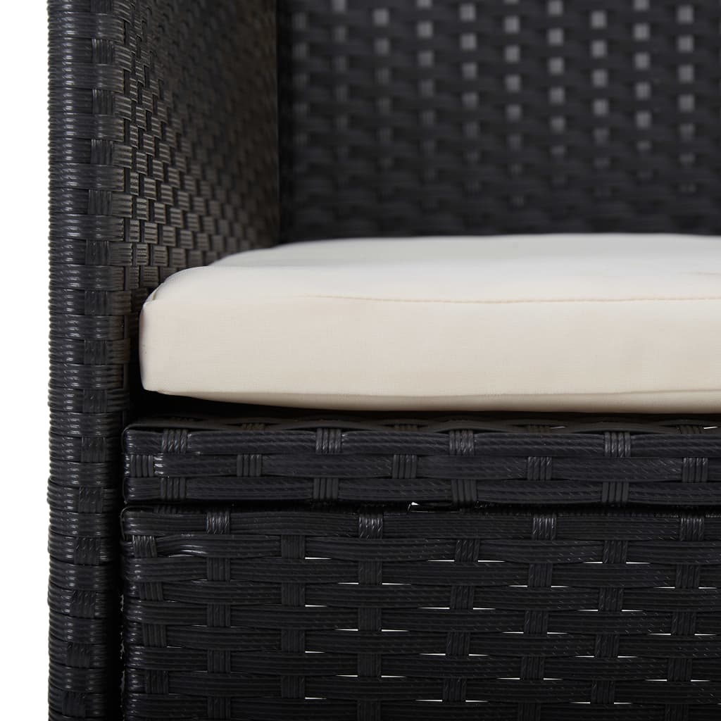 Garten-Essstühle 2 Stk. Poly Rattan Beige