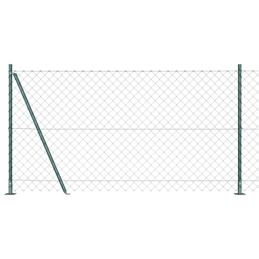 Outdoor Kettenglied-Zaun Erdfixierung 10 x 0,4 m Grün Netz