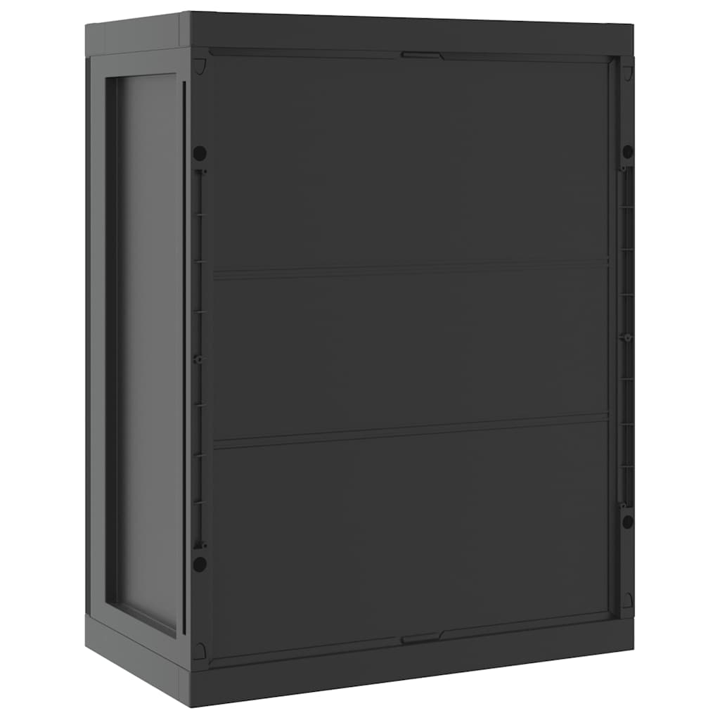 Gartenschrank Grau und Schwarz 65x37x85 cm PP