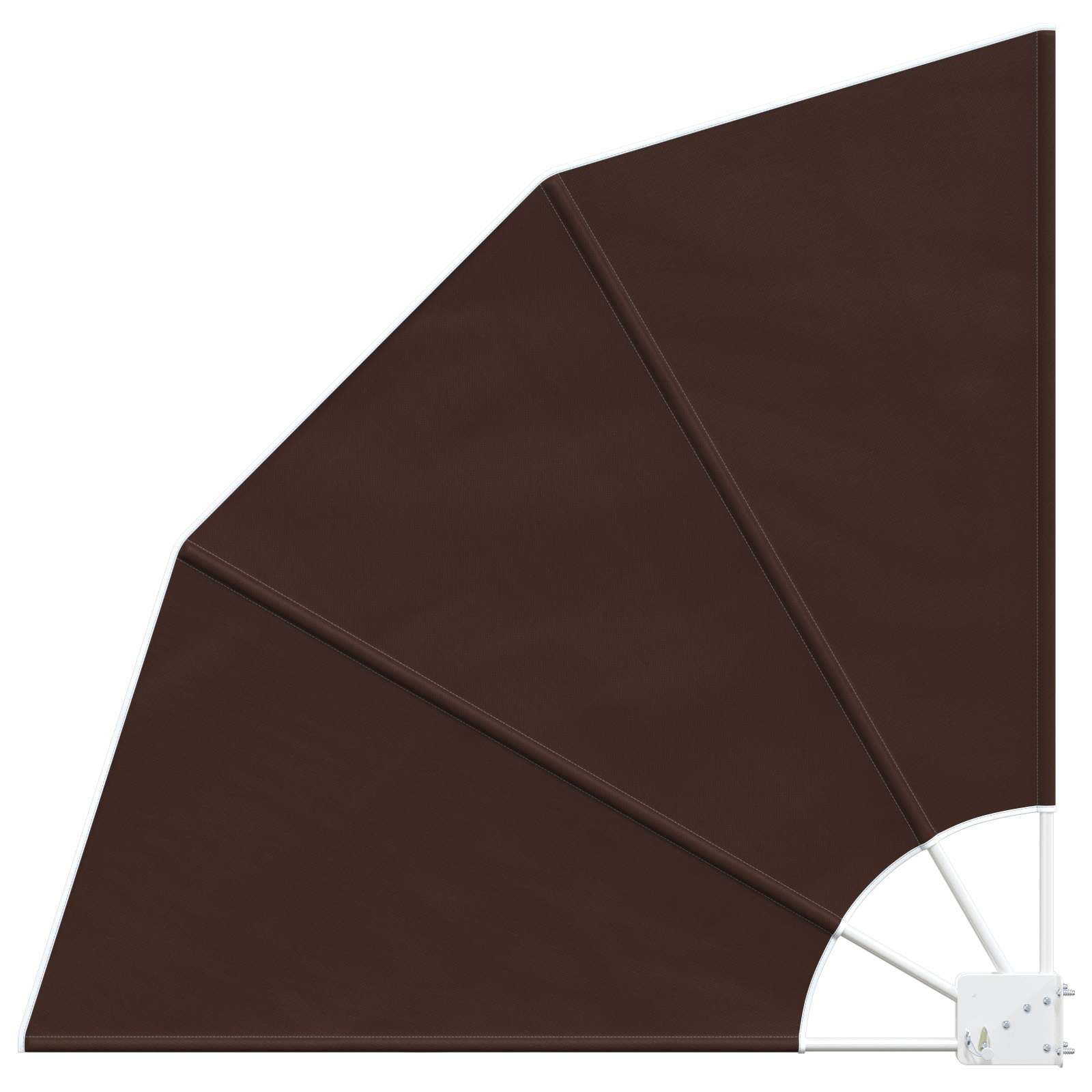 Faltbarer Balkonfächer Grau 210×210 cm