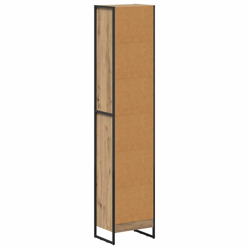 Bücherregal 2 pcs Schwarz Eichen-Optik 60 x 30 x 189,5 cm