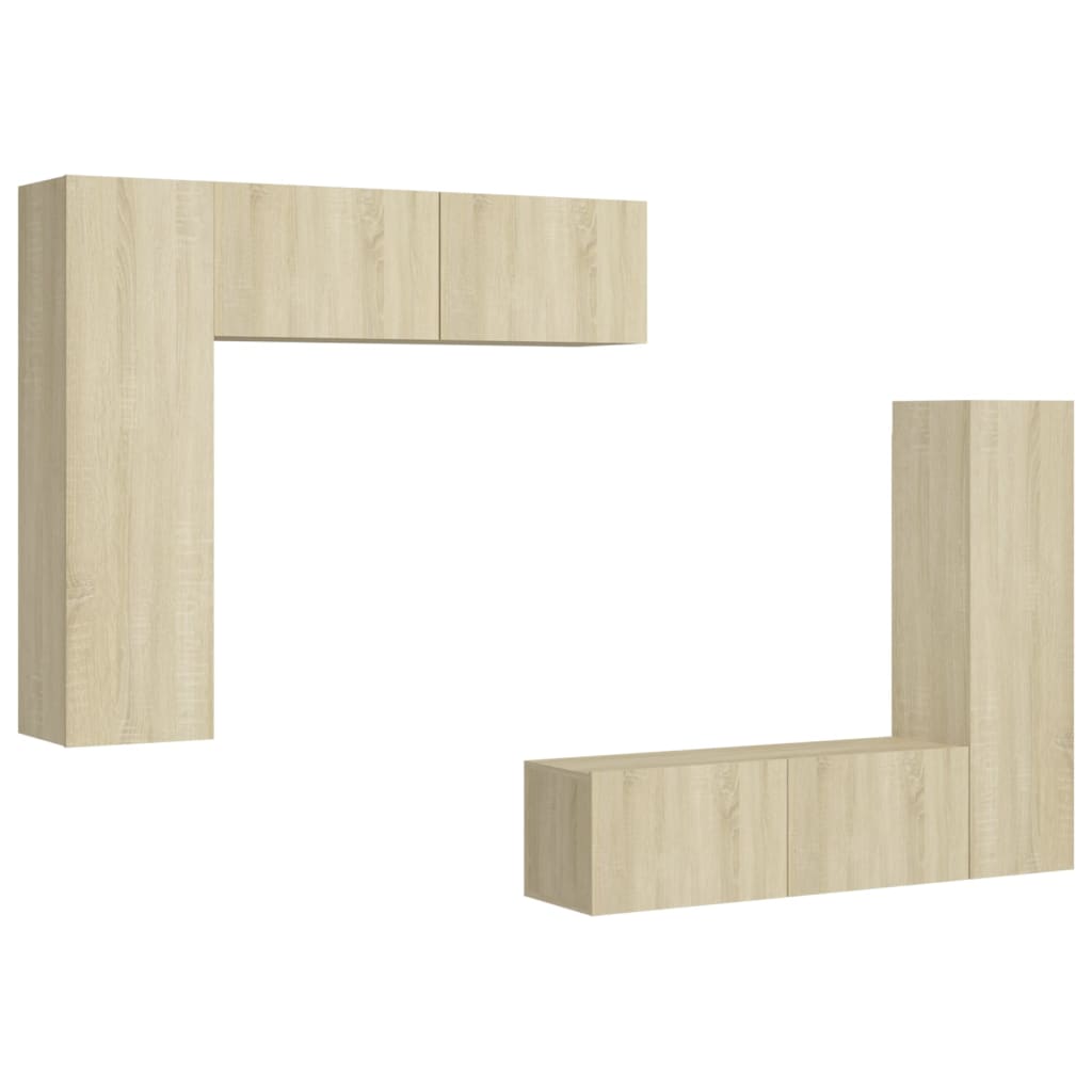 4-tlg. TV-Schrank-Set Weiß Holzwerkstoff