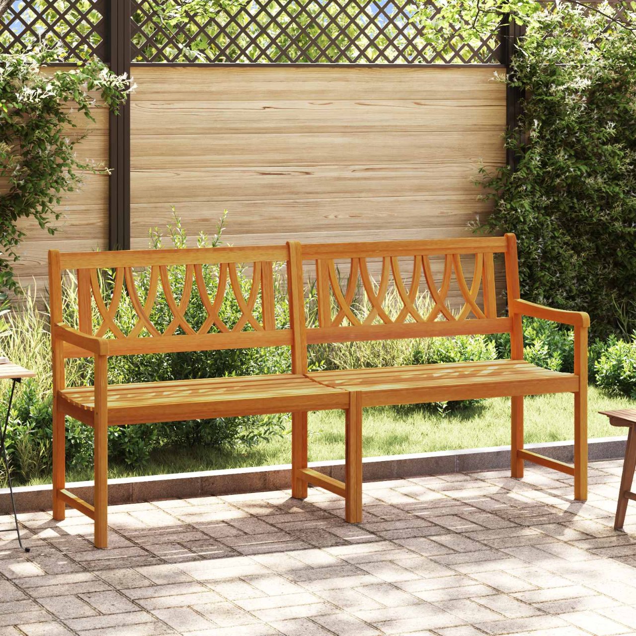 Bank Outdoor Natur 110 x 56 x 90 cm Massivholz Akazie