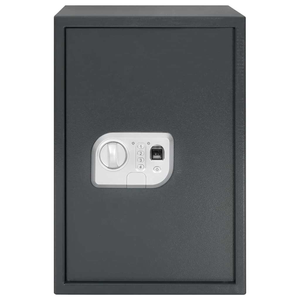 Digitaler Safe mit Schloss Dunkelgrau 31 x 20 x 20 cm Stahl