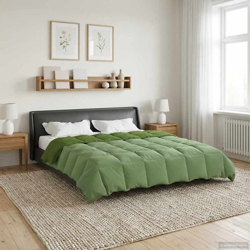 Winterbettdecke Gepolstert Anthrazit 240 x 260 cm Mikrofaser