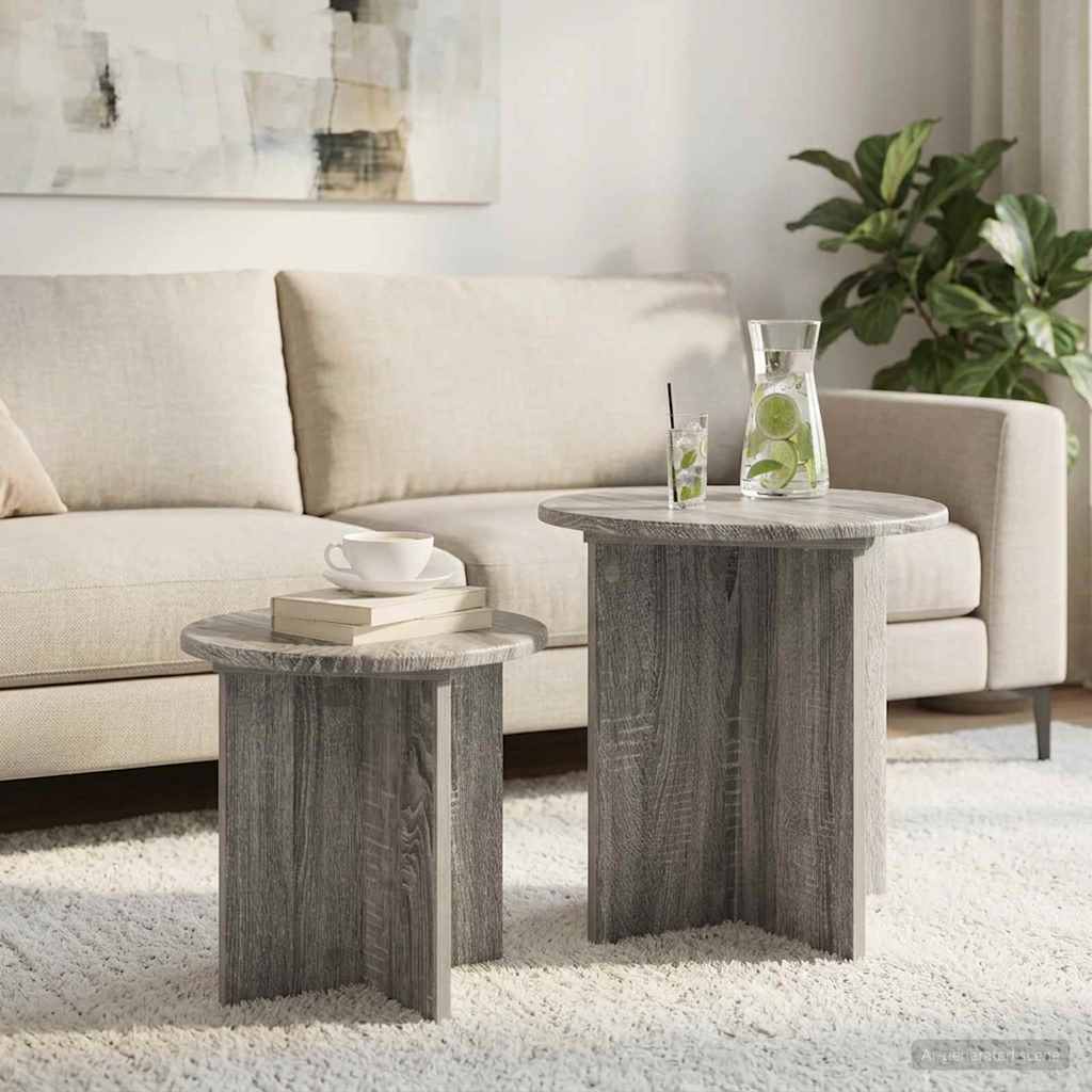 Beistelltisch-Set mit Speicher 2 pcs Holzwerkstoff